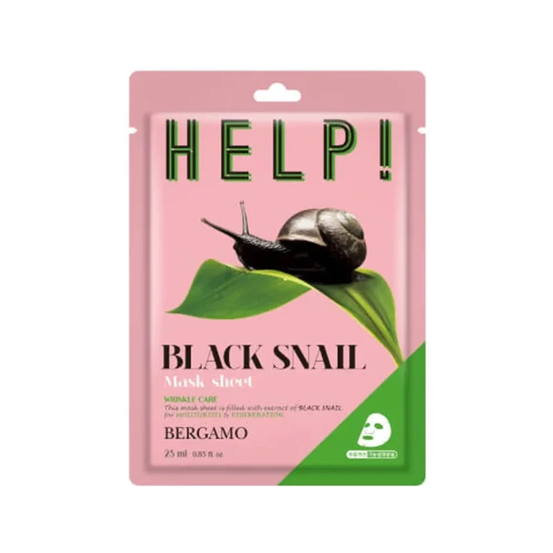 BERGAMO HELP! Μάσκα προσώπου με Έκκριμα Σαλιγκαριού 25ml - Sombre Cosmetics - Niobe Ψαλίδι Βλεφαρίδων No 5968| Sombre Cosmetics