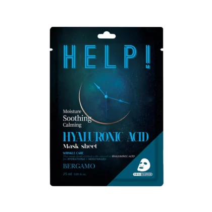 BERGAMO HELP! Μάσκα Προσώπου με Υαλουρονικό Οξύ 25ml - Sombre Cosmetics - Niobe Ψαλίδι Βλεφαρίδων No 5968| Sombre Cosmetics