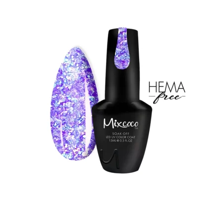 Mixcoco Ημιμόνιμο Βερνίκι Violet Shine Gel 15ml