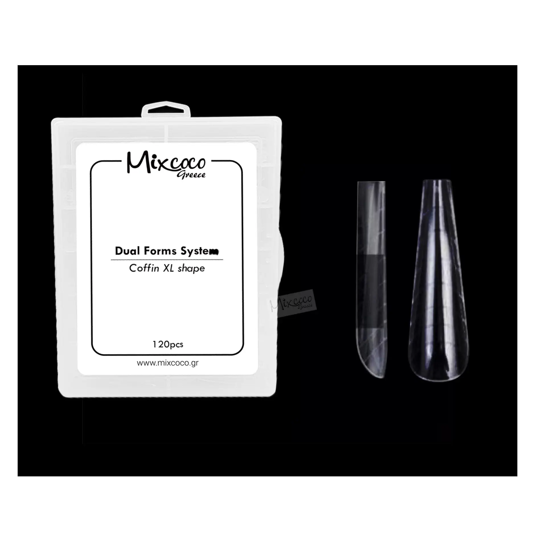 Mixcoco Dual Forms Coffin XL 120τμχ - Sombre Cosmetics - Sombre Cosmetics - - Η νέα γενιά στα τεχνητά νύχια, για εξοικονόμηση χρόνου αλλά και παροχή άρτιου αποτελέσματος, χωρίς πολύ κόπο! Mixcoco Dual Forms Coffin XL 120τμχ - Sombre Cosmetics - Sombre Cosmetics -